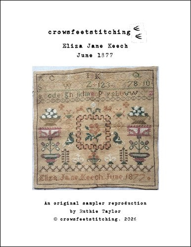 Eliza Jane Keech June 1877 (Crowsfeetstitching)