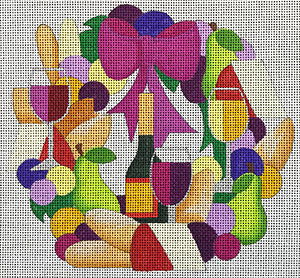 Wine and Cheese Wreath 
