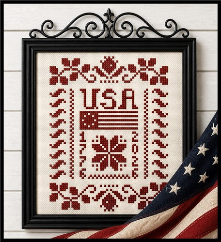 U.S.A. Anniversary Sampler (Plum Pudding NeedleArt)