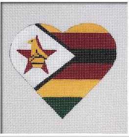 Zimbabwe Flag Heart  