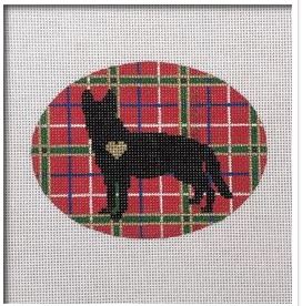 Plaid Silhouette German Shepherd