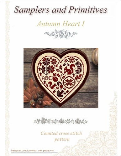 Autumn Heart I (Samplers and Primitives)