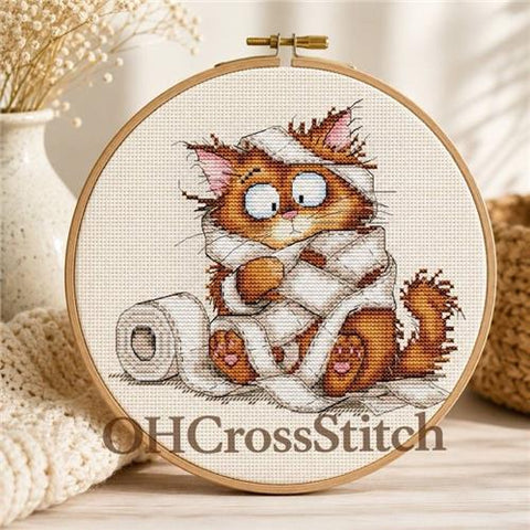 Toilet Paper Trouble (OHCrossStitch)