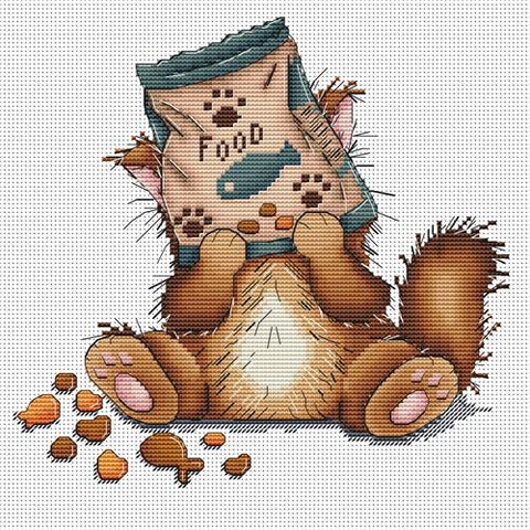 Cat Food Thief (OHCrossStitch)