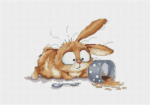 Cute Bunny - Oops (OHCrossStitch)