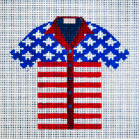 Red, White & Blue Hawaiian Shirt