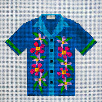 Blue Flowers Hawaiian Shirt