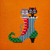 Two Cats in a Bootie