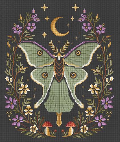 Luna Moth (OHCrossStitch)