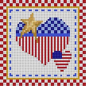 Patriotic Coaster - Heart/Star