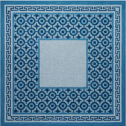 Small Blue Tiles & Greek Key - Tallis Bag