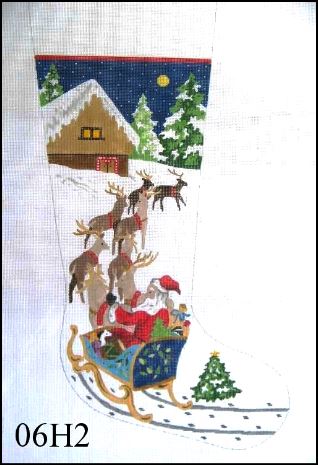 Santa in Sleigh/Reindeer 