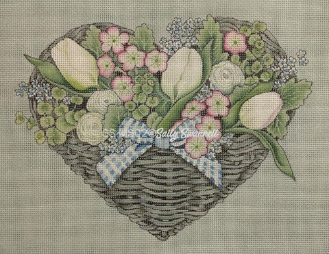 Heart Floral Basket