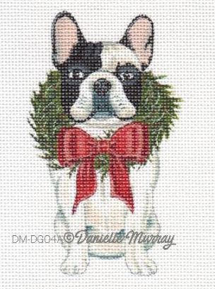Christmas Boston Terrier Ornament