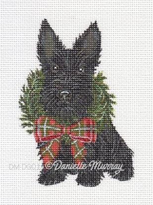 Christmas Scottie Ornament
