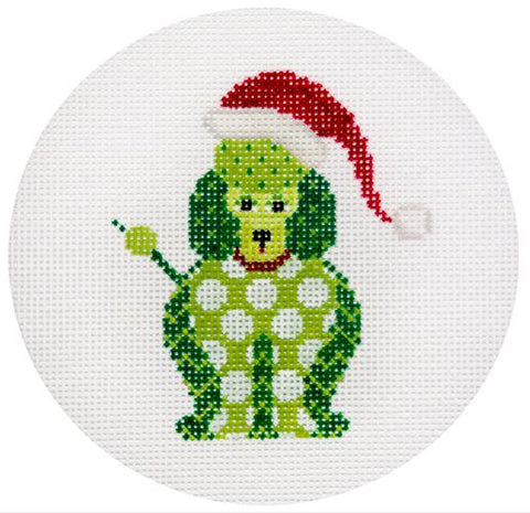 Green Poodle w/Spots 