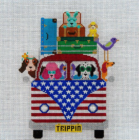 Patriotic Pups Trippin Along 