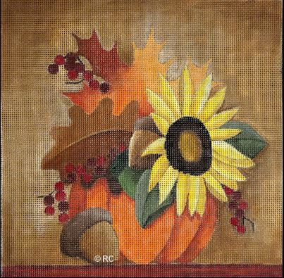 Pumpkin Sunflower Floral