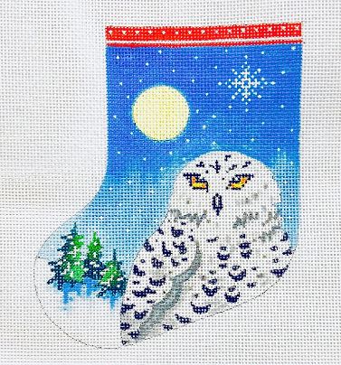 Snow Owl/ Evening Moon & Fir Trees