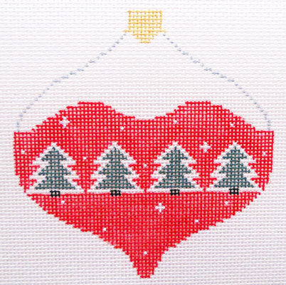 Trees on Red Bauble