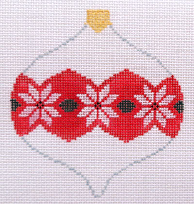 Poinsettia/White Bauble