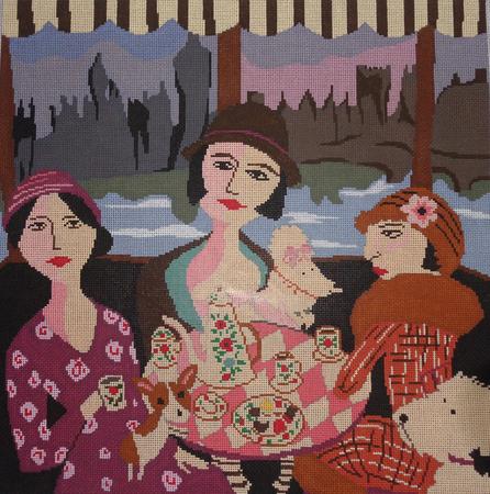Edith, Ethel and Ezra at Tea Time on the Thames - 13M (Julia Briggs)