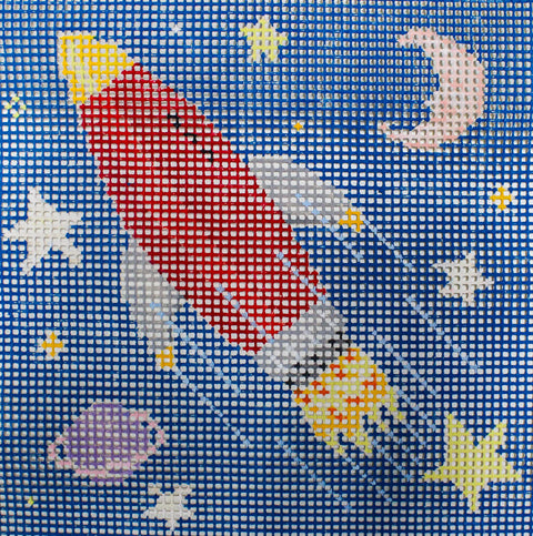 Little Moon Quickpoint Kit- Rocket Ship (Fleur de Paris)