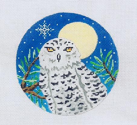 Snow Owl/ Moon & Fir Branches