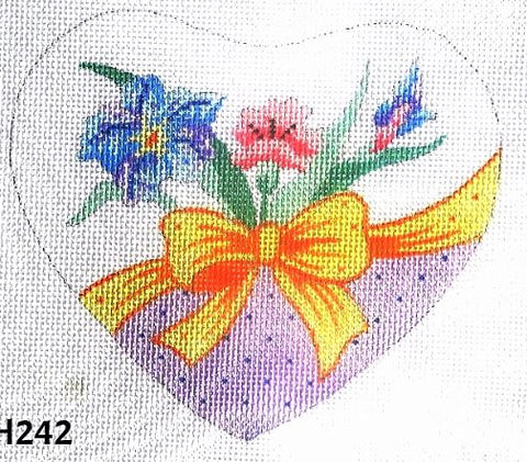 Yellow & Lavender Flowers/ Yellow Bow