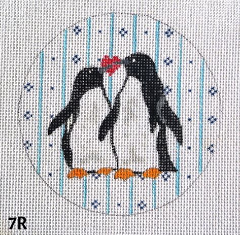 Two Penguins hiolding Heart