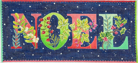 NOEL w/Greens & Berries on Midnight Sky (Jane Maday)