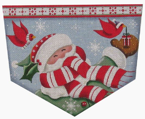 Cardinal Santa Stocking Cuff