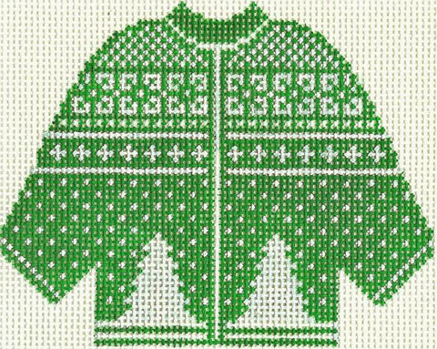 Green X-Mas Tree Sweater (Silver Needle)