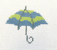 Umbrella - Blue & Green Stripe