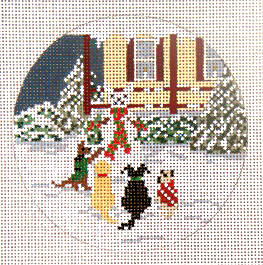 Snow Dog Party Ornament