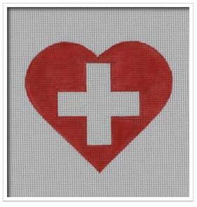 Swiss Flag Heart  