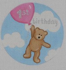 Flying High Teddy 1st B-day Pink