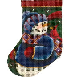 Cardinal Snowman