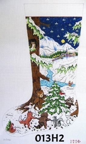 Forest Animals Dancing / Night Snow Scene