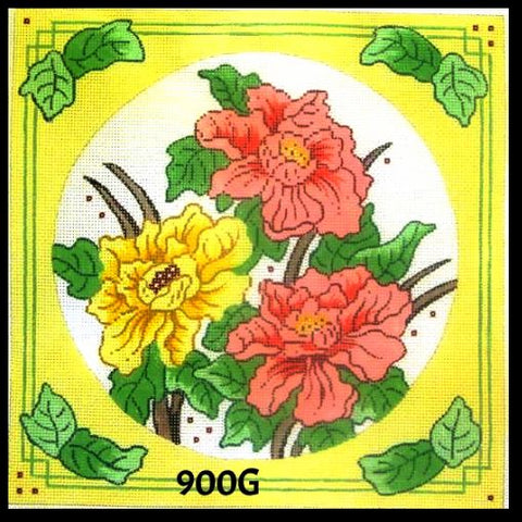 Yellow & Coral Chrysanthemums