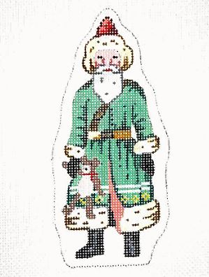 Victorian Santa /Green Coat