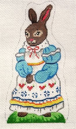 Standing Brown Girl Bunny / Heart Apron 
