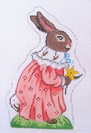 Standing Brown Girl Bunny/ Pink Dress