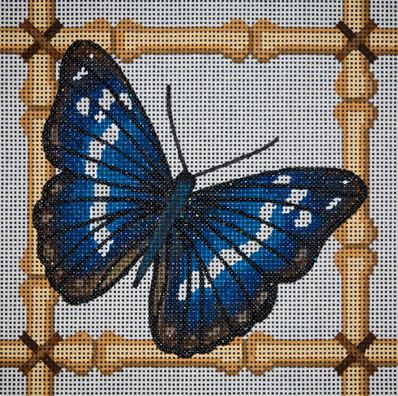 Blue Butterfly and Bamboo