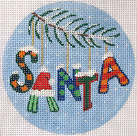 Christmas Words Santa/Blues (PLD Designs)
