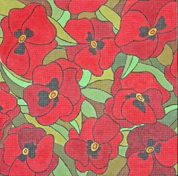 Scarlet Pansies
