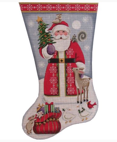 Forest Friends Santa Stocking