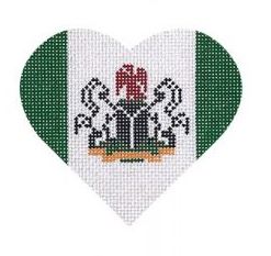 Nigerian Flag Heart