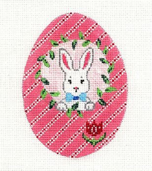 White Bunny Pink Bkgd