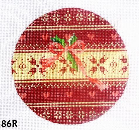Snowflakes and Hearts/Gold/Burgandy